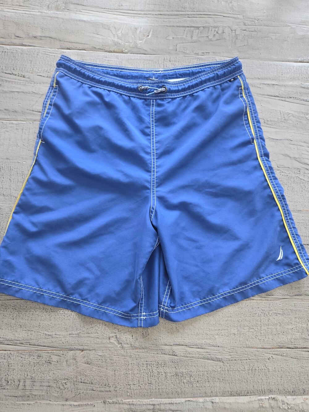 Nautica Boys XL 18/20 Blue Swim Trunks Board Shorts Drawstring Logo